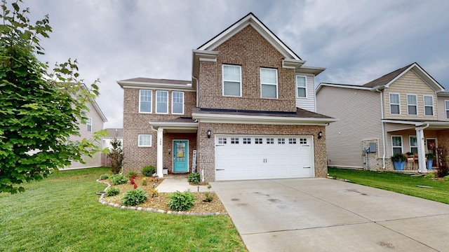 308 Whisper Wood Way, Lebanon, TN 37087 - craftsman-style house with brick siding, an attached garage, driveway, and a front yard