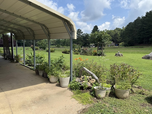 46 Brier Hill Rd, Ethridge, TN 38456 - view of green lawn with a detached carport