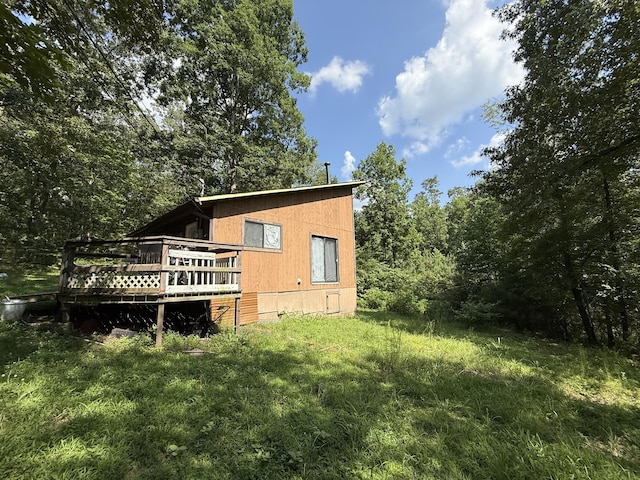 180 Webb Rd, Summertown, TN 38483 - back of house with a deck