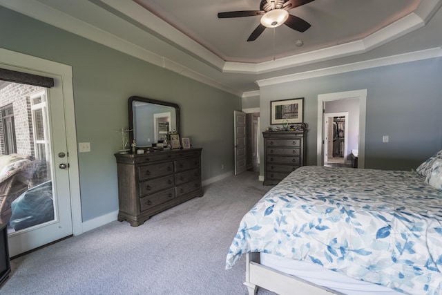 1652 Lantana Dr, Thompsons Station, TN 37179 - carpeted bedroom with a raised ceiling, ceiling fan, and a walk in closet