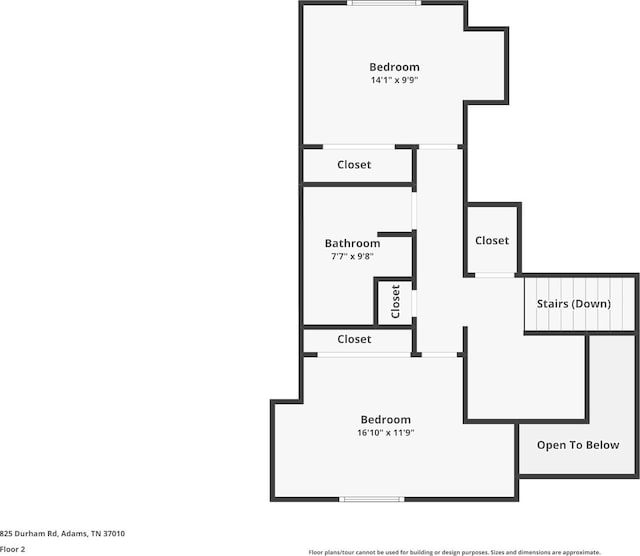 825 Durham Rd, Adams, TN 37010 - view of home floor plan