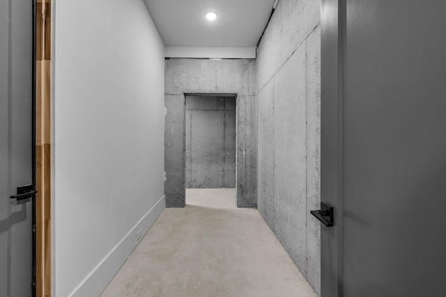 343 Circuit Rd, Franklin, TN 37064 - hall with unfinished concrete flooring