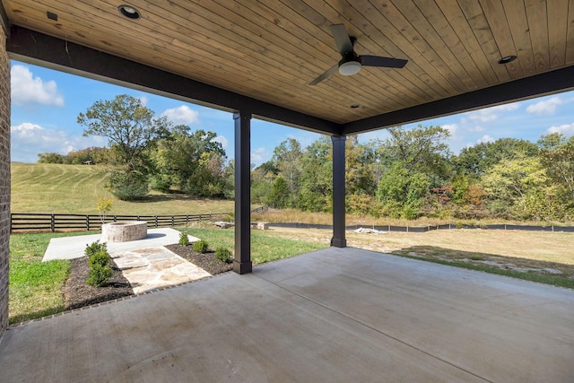 343 Circuit Rd, Franklin, TN 37064 - view of patio / terrace with ceiling fan