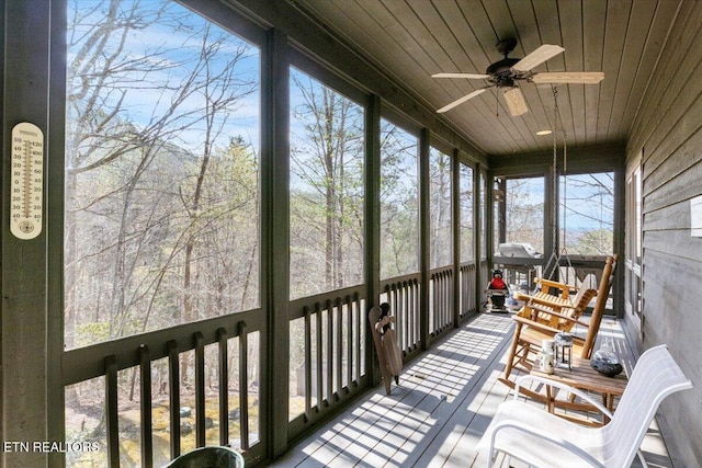 802 Stonegate Way, Townsend, TN 37882 - sunroom with a ceiling fan