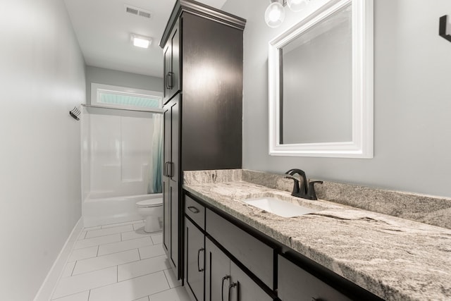 3945 Hartsville Rd, Lafayette, TN 37083 - full bathroom featuring vanity, tile patterned flooring, and shower / bath combination