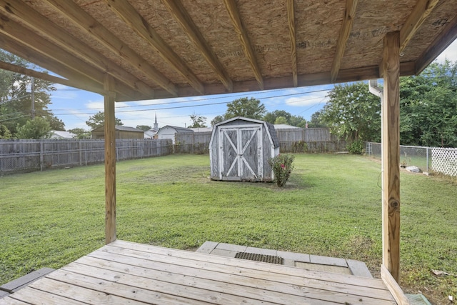 222 Jackson St, Lawrenceburg, TN 38464 - fenced backyard featuring a shed and a deck