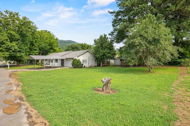 314 W 2nd St, Jasper, TN 37347 - view of grassy yard featuring a carport and driveway