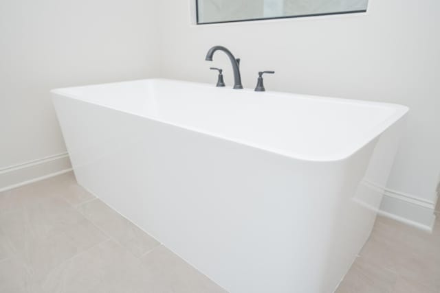 5416 Bridgemore Blvd, Murfreesboro, TN 37129 - bathroom with a freestanding tub and tile patterned floors