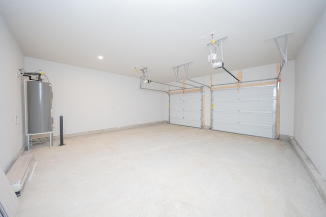 5416 Bridgemore Blvd, Murfreesboro, TN 37129 - garage featuring water heater, a garage door opener, and recessed lighting