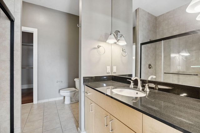 2201 8th Ave S Unit 306, Nashville, TN 37204 - full bathroom with tile patterned floors, vanity, and a tile shower