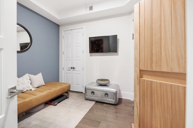 20 Rutledge St Unit 407, Nashville, TN 37210 - sitting room featuring wood finished floors and a raised ceiling