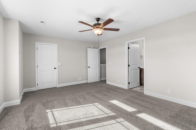 202 W Fallow Ct, Clarksville, TN 37040 - unfurnished bedroom with carpet flooring, connected bathroom, and a ceiling fan