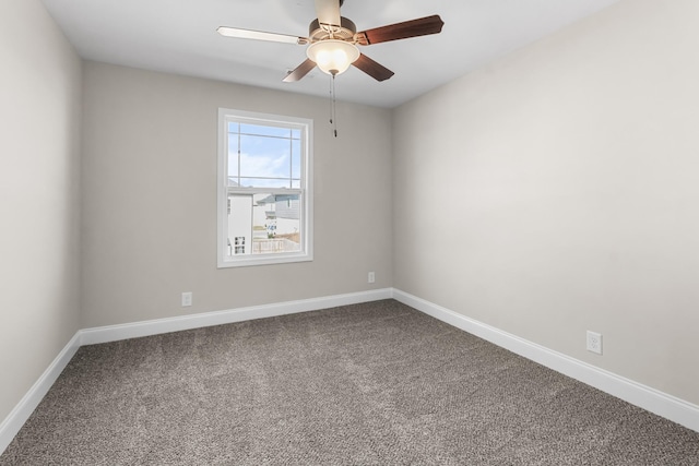 202 W Fallow Ct, Clarksville, TN 37040 - spare room with dark carpet and a ceiling fan
