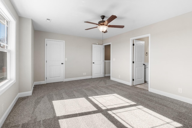 208 W Fallow Ct, Clarksville, TN 37040 - unfurnished bedroom with carpet floors, multiple windows, and ceiling fan