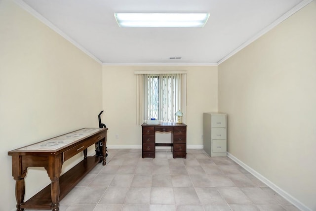 27615 Shannon Rd, Ardmore, AL 35739 - bedroom with crown molding and light tile patterned floors