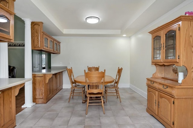 27615 Shannon Rd, Ardmore, AL 35739 - dining area featuring a tray ceiling and baseboards