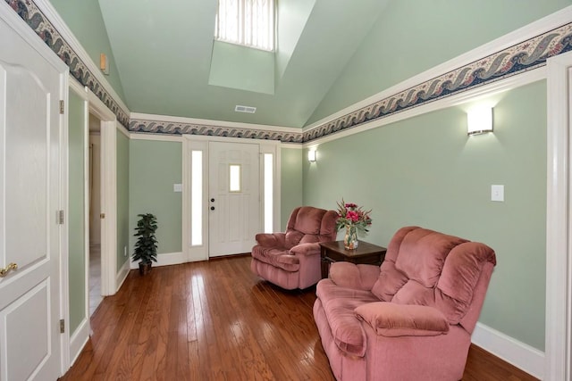 27615 Shannon Rd, Ardmore, AL 35739 - foyer entrance featuring wood-type flooring and lofted ceiling