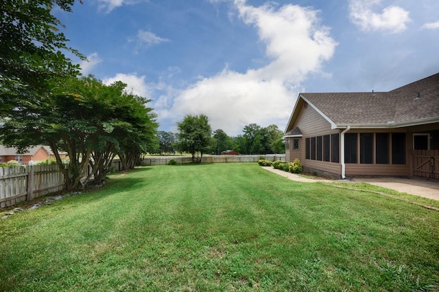 27615 Shannon Rd, Ardmore, AL 35739 - fenced backyard featuring a sunroom