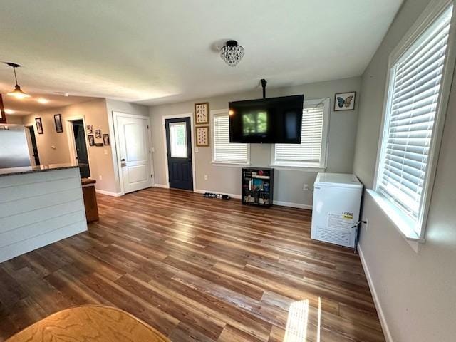 2082 Airport Ridge Rd, Linden, TN 37096 - unfurnished living room featuring wood finished floors