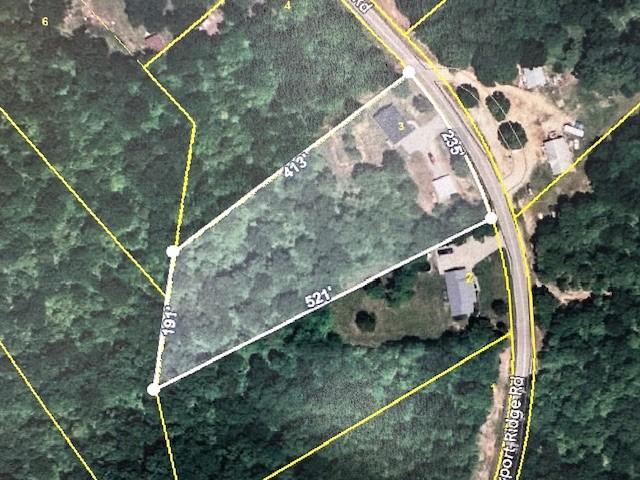 2082 Airport Ridge Rd, Linden, TN 37096 - aerial overview of property's location featuring property boundaries highlighted