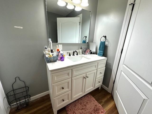 2082 Airport Ridge Rd, Linden, TN 37096 - bathroom with vanity and wood finished floors