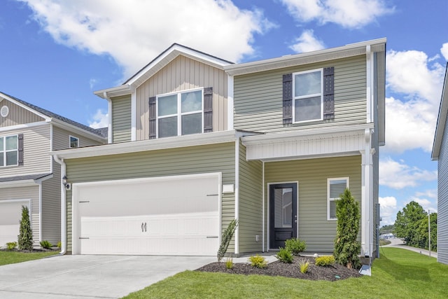 2043 Lala Loop, White Bluff, TN 37187 - view of front of house featuring a garage, driveway, and a front yard
