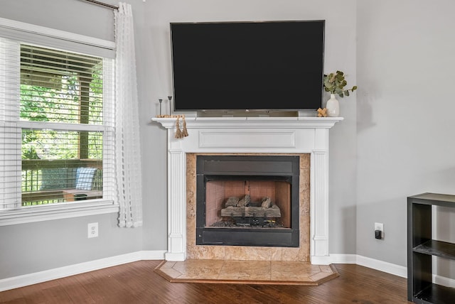 1398 Raven Rd, Clarksville, TN 37042 - detailed view of wood finished floors and a tiled fireplace