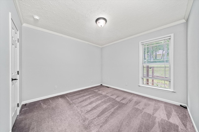 1901 Rickman Rd, Livingston, TN 38570 - unfurnished room featuring plenty of natural light, a textured ceiling, carpet flooring, and crown molding