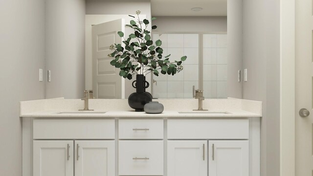 3438 Dench Dr, Murfreesboro, TN 37130 - bathroom featuring double vanity and decorative backsplash
