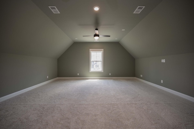 5077B Florence Rd, Murfreesboro, TN 37129 - additional living space with carpet flooring, lofted ceiling, and a ceiling fan