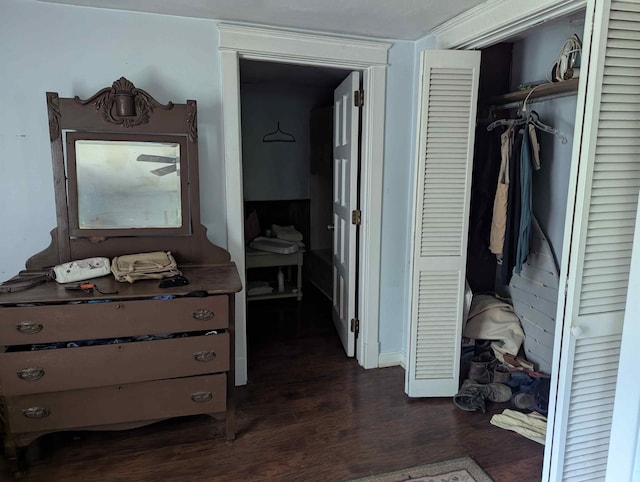 304 Fox Hollow Rd, Goodspring, TN 38460 - hall with dark wood-style flooring