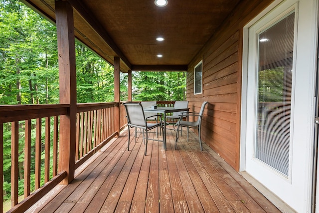 165 Kangaroo Ridge Rd, Byrdstown, TN 38549 - wooden terrace featuring outdoor dining space