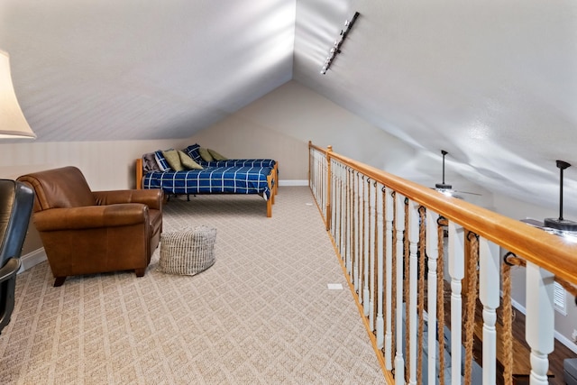 165 Kangaroo Ridge Rd, Byrdstown, TN 38549 - carpeted bedroom with track lighting and vaulted ceiling