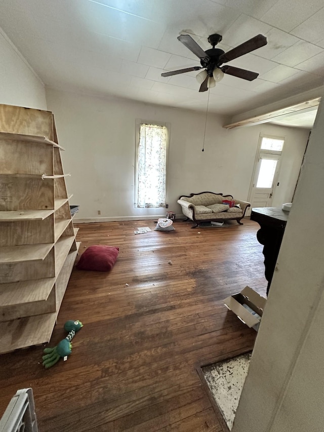 112 W Hackberry St, Centerville, TN 37033 - interior space with a ceiling fan and wood finished floors