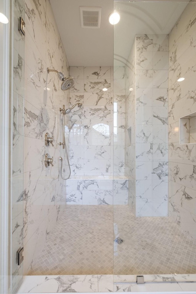 7521 Whiskey Rd, College Grove, TN 37046 - bathroom featuring a marble finish shower