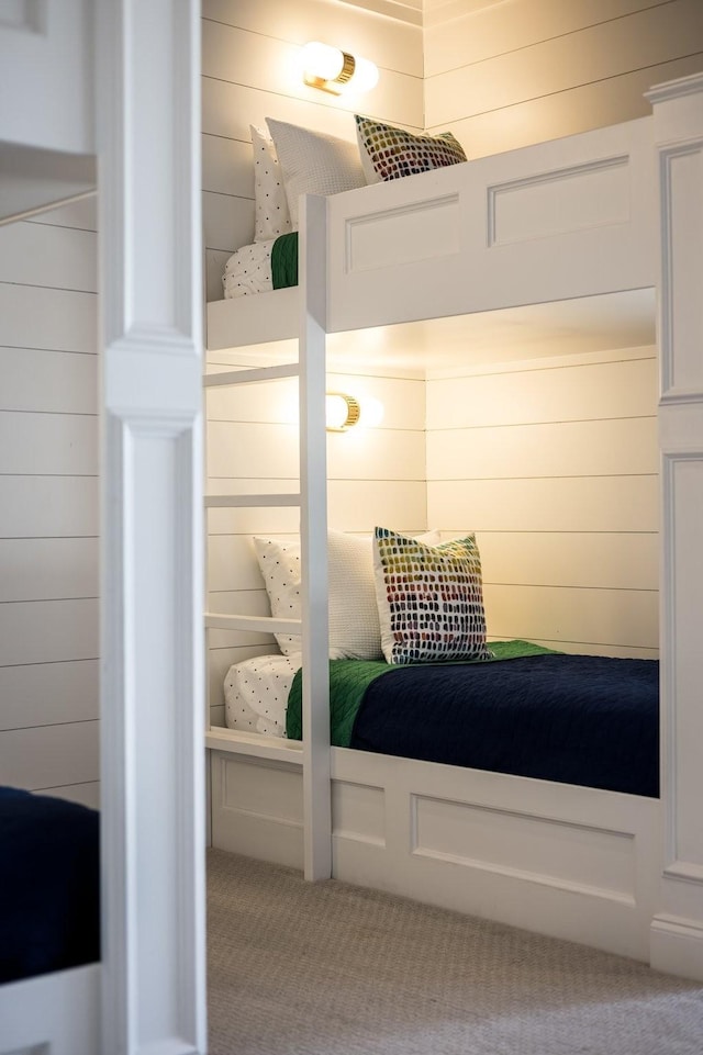 7521 Whiskey Rd, College Grove, TN 37046 - carpeted bedroom with wood walls