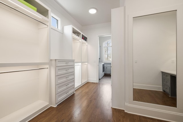 7521 Whiskey Rd, College Grove, TN 37046 - spacious closet featuring dark wood finished floors