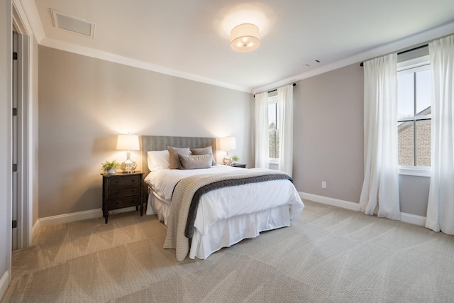 7521 Whiskey Rd, College Grove, TN 37046 - bedroom with light carpet and ornamental molding