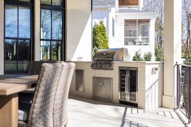 7521 Whiskey Rd, College Grove, TN 37046 - view of patio / terrace featuring an outdoor kitchen