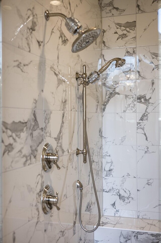 7521 Whiskey Rd, College Grove, TN 37046 - detailed view of a marble finish shower