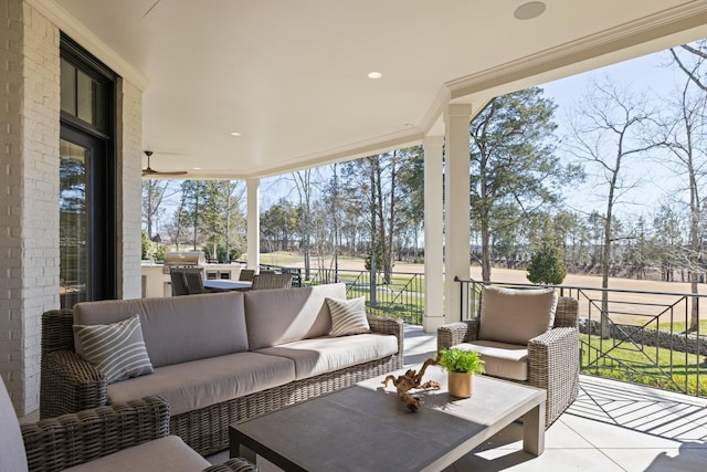 7521 Whiskey Rd, College Grove, TN 37046 - view of patio featuring outdoor lounge area