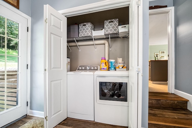 330 Cascade Hollow Rd, Normandy, TN 37360 - laundry room with separate washer and dryer and wood finished floors