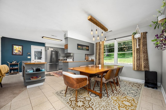 330 Cascade Hollow Rd, Normandy, TN 37360 - dining space with light tile patterned floors and baseboards