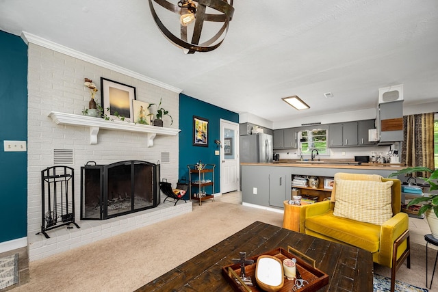 330 Cascade Hollow Rd, Normandy, TN 37360 - living area with a fireplace and baseboards