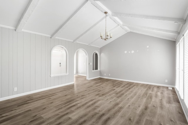 4052 Port Cleburne Ln, Hermitage, TN 37076 - unfurnished living room with wood finished floors and a chandelier