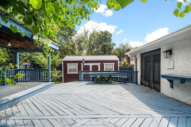 4052 Port Cleburne Ln, Hermitage, TN 37076 - wooden deck featuring an outdoor structure