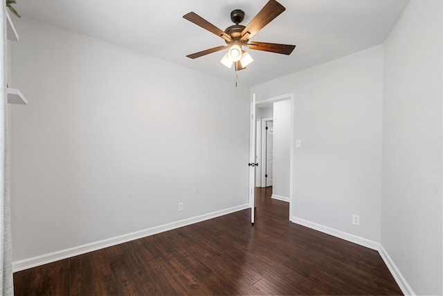 758 Spees Dr, Clarksville, TN 37042 - empty room with dark wood-style floors and ceiling fan