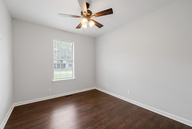 758 Spees Dr, Clarksville, TN 37042 - spare room featuring dark wood finished floors and a ceiling fan