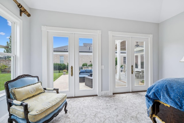813 Stonewater Blvd, Franklin, TN 37064 - carpeted bedroom featuring french doors, access to outside, and multiple windows