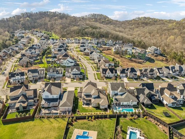813 Stonewater Blvd, Franklin, TN 37064 - aerial view of residential area with a heavily wooded area and a pool